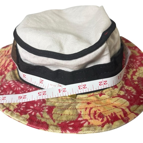 Supreme Zip Twill Crusher Floral Bucket Hat SS18 Red Medium Large - Picture 10 of 12